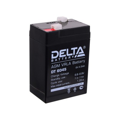 Аккумулятор DELTA DT 6045 6V 4,5A/h AGM